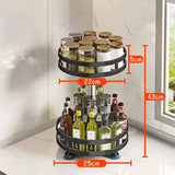 SpiceTurn Pro – 360° Rotating Spice Rack Organizer for Kitchen