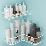 WallPro Corner Shelf – Wall-Mounted Bathroom & Kitchen Organizer | Premium Iron Storage Rack for Shampoo, Soap & Utensils