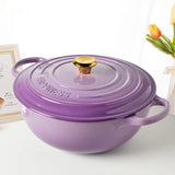 ChefMax 5-Quart Enameled Cast Iron Dutch Oven – Induction-Ready, Non-Stick, Multi-Purpose Cooking Pot (Black / Red)