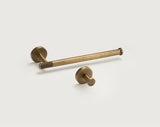 Antique Bronze Knurled Brass Bathroom Hardware Set – Towel Rack, Toilet Paper Holder & Wall Hooks | Vintage Luxury | Durable Metal