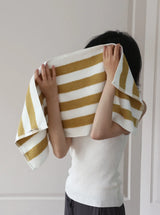 RetroStripe Luxe Cotton Towel – Striped Luxury Towel in Hotel Quality
