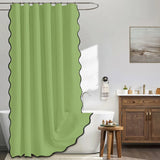 AquaScallop Luxury Shower Curtain – Waterproof Design with Elegant Scalloped Edge