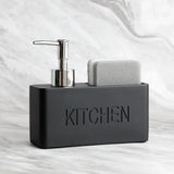 CleanEase 2-in-1 Kitchen Soap Dispenser with Sponge Holder – Modern Countertop Organizer
