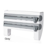 MultiFix 4-in-1 Kitchen Roll Holder – Wall Organizer with Foil Cutter & Bottle Rack