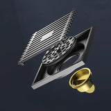AquaShield Square Stainless Steel Floor Drain – Odor-Free Shower Drain for Modern Bathrooms