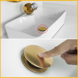 AquaStop Brass Odor-Sealing Sink Drain & Pop-Up Trap Set – Premium Bathroom & Vanity Drain Kit