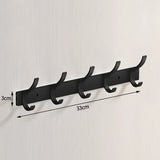 Luxe BlackHook Aluminium Wall Hooks – Clothes & Towel Rack for Bathroom and Kitchen