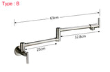 Brushed Gold Wall Mount Kitchen Faucet Premium – Single Cold Water Tap | 360° Swivel Spout | Space Saving Design