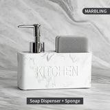 CleanEase 2-in-1 Kitchen Soap Dispenser with Sponge Holder – Modern Countertop Organizer