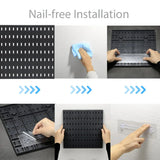 FlexiBoard 4-Piece Wall Pegboard Organizer Set – 22" x 22" | Adjustable & DIY with Accessories