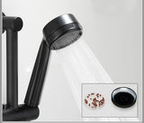 AquaJet Wall-Mount Faucet – Black Brass, Warm & Cold Water, Side Sprayer for Kitchen, Sink, or Bathtub