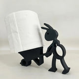 Cute Animal Toilet Paper Holder Organizer – Wall Mounted Tissue Hanger | Space Saving | Fun Bathroom Décor
