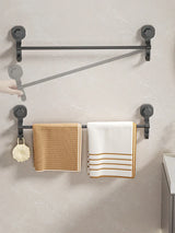 MagnaGrip Suction Cup Towel Holder – Black, Drill-Free & Multifunctional