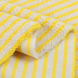 LambSoft Stripe Jacquard Lamb Fleece Fabric – Soft Premium Textile for Kids’ Clothing & DIY Projects