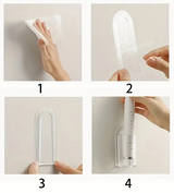 StickMount Toothbrush Holder – Wall-Mounted Organizer for Electric & Manual Toothbrushes | Drill-Free &Space-Saving