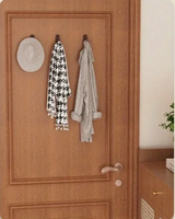 NordicWood Wall Hooks – Walnut Wood, Self-Adhesive & Multifunctional (2 or 5 Pieces)