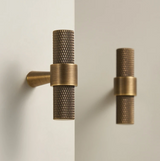 Nurlin Solid Brass T-Bar Handle – Art Deco Retro Furniture Pull, Antique Industrial Style