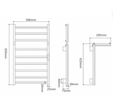 LuxeHeat WiFi Electric Towel Warmer – Brushed Gold Heated Towel Rack with Temperature Control