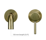 Modern Wall Mounted Dual Hole Bathroom Faucet