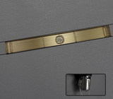 LuxoDrain Tile-In Linear Shower Drain – 600mm Brushed Gold & Grey SUS304 Stainless Steel
