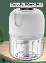 PowerChop Mini USB Electric Food Chopper – Cordless Garlic & Veggie Mincer (3.4 oz / 8.5 oz)