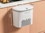EcoBin Kitchen & Bathroom Wall Trash Can – 8.5L / 12L with Lid – Space-Saving Bin for Cabinets, Under-Sink & Compost