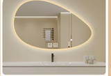 Luminaire Irregular LED Bathroom Mirror – Smart Touch, Creative Backlit Design