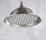 POIQIHY Rainfall Shower Head Antique Brass Gold – Round Fixed Showerhead | Wall Mounted | Spa-Like Water Flow