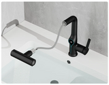 Digital Temperature Display Waterfall Bathroom Sink Faucet with Adjustable Spout Mixer