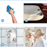 AquaView Fogless Shower Mirror – Rectangular Acrylic Mirror with Hook Mount