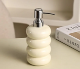 PureCeram Luxe Ceramic Soap Dispenser – Elegant Bottle for Bathroom, Kitchen & Hotel