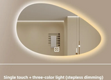 Luminaire Irregular LED Bathroom Mirror – Smart Touch, Creative Backlit Design