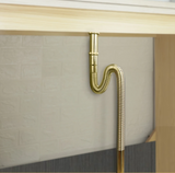 FlexiDrain Universal Pop-Up Sink Drain – Telescopic Anti-Odor Brass Drain & Trap Set for Kitchen & Bathroom