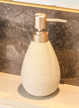 CeramiLux Vintage Bathroom Set – Shower Gel Bottle, Toothbrush Holder & Mouthwash Cup