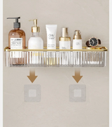 ClearSpace Acrylic Corner Shelf – Drill-Free Wall Organizer for Bathroom, Makeup & Shampoo