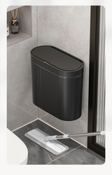 SmartWave 9L Automatic Sensor Trash Can – Wall-Mounted & Waterproof for Bathroom and Kitchen