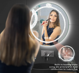 Luvodi Round Smart LED Bathroom Mirror – Touchscreen, Anti-Fog & Adjustable Lighting (24-Inch)