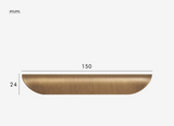 HeritageCurve Brass Cabinet Pull – Antique Shell-Design Drawer & Cabinet Handle (2.52” Center-to-Center)