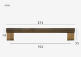 LineaBrass Antique Brass Linear T-Bar Cabinet & Drawer Handles – 5”