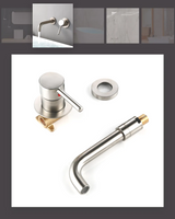 Modern Wall Mounted Dual Hole Bathroom Faucet