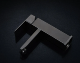 Matte Black Bathroom Sink Faucet with Single Handle Hot and Cold Mixer