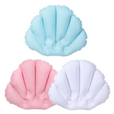 AquaLuxe Inflatable Spa Bath Pillow with Neck Support – Soft Terry Comfort with Suction Cups