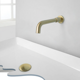 Wall-Mounted Sink Spout in Solid Brass – Modern Replacement Outlet in Multiple Length Options