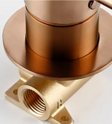 Elegant Wall-Mounted Rose Gold Brass Bathroom Faucet with Concealed Design