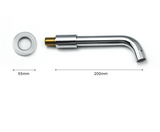 Wall-Mounted Sink Spout in Solid Brass – Modern Replacement Outlet in Multiple Length Options