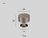 Nurlin Solid Brass Furniture Knobs – Art Deco Line Design in Gold, Silver, Bronze & Black