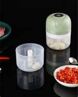 PowerChop Mini USB Electric Food Chopper – Cordless Garlic & Veggie Mincer (3.4 oz / 8.5 oz)