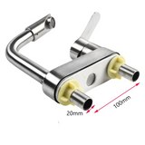 Stainless Steel Kitchen Sink Faucet with Single Handle Hot and Cold Water Mixer