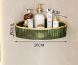 ClearSpace Acrylic Corner Shelf – Drill-Free Wall Organizer for Bathroom, Makeup & Shampoo