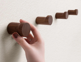 WalnutElegance Traditional Handmade Wall Hooks– 1 to 6 Walnut Wood Hooks for Jackets, Hats & Decor